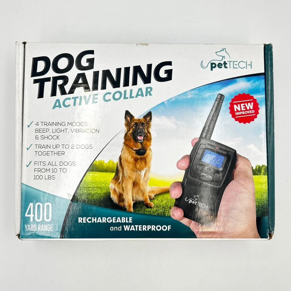 PetTech Dog Training Active Collar Remote Trainer PT-0Z1 Black 400 Yard Range